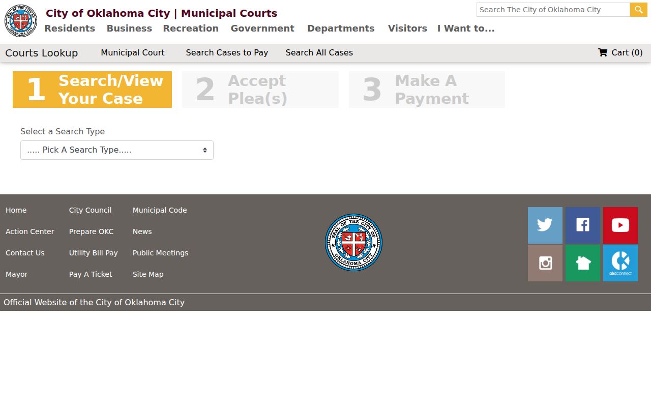 Oklahoma City checkout warning for traffic warrant records